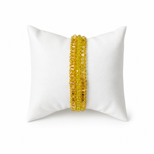 Bracelete de Crochê Ziggy Mix Yellow