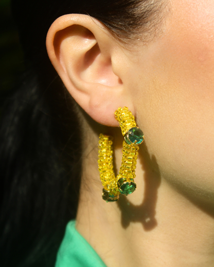 Brinco de Crochê Lena Hoops Edição Copa