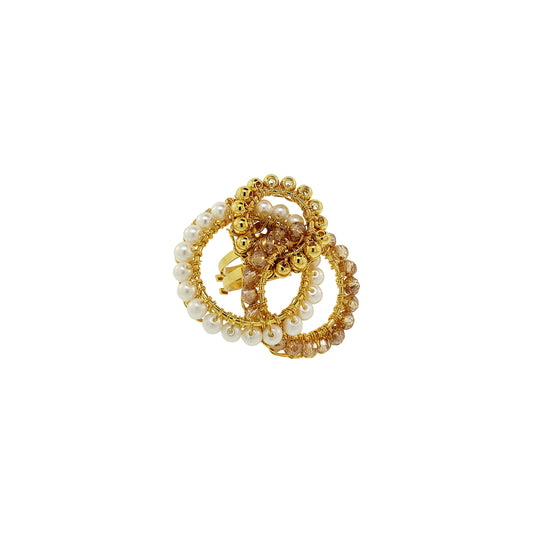 Anel de Crochê Correntes Variadas Golden Mix