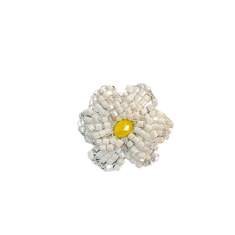 Anel de Crochê Flor Margarida Sale