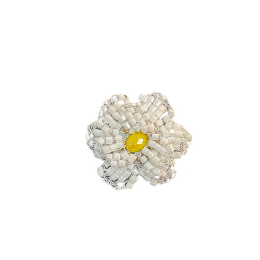Anel de Crochê Flor Margarida Sale