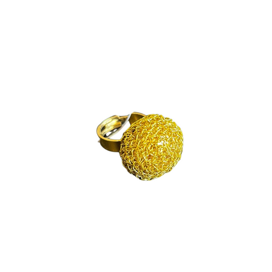 Anel de Crochê Esfera Verde Sale