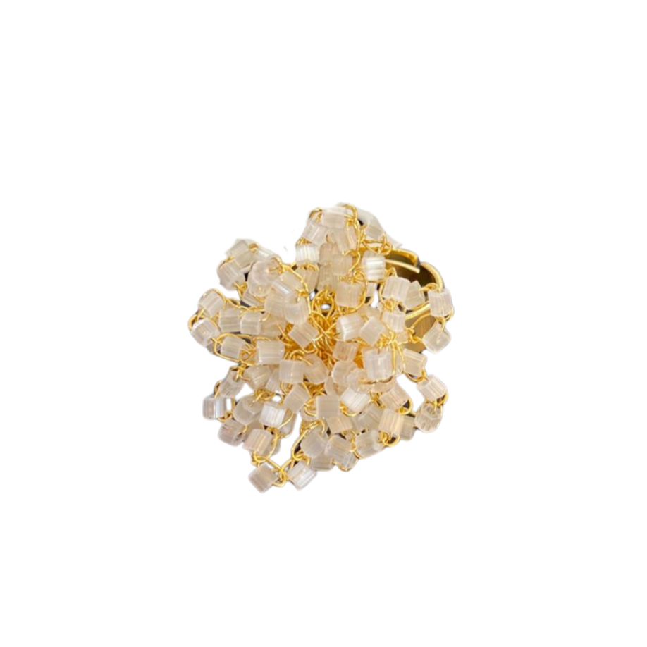 Anel de Crochê Drizzle Off-White