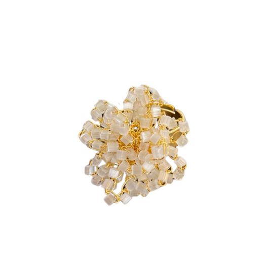 Anel de Crochê Drizzle Off-White