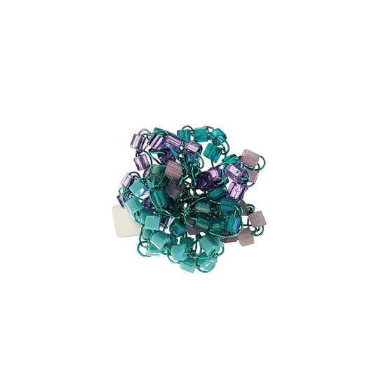 Anel de Crochê Drizzle Aurora Lilás e Verde