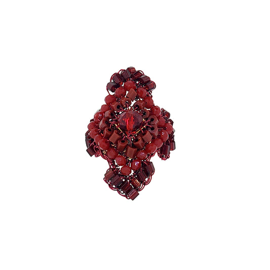 Anel de Crochê Puzzle Vermelho Roll & Sparkle
