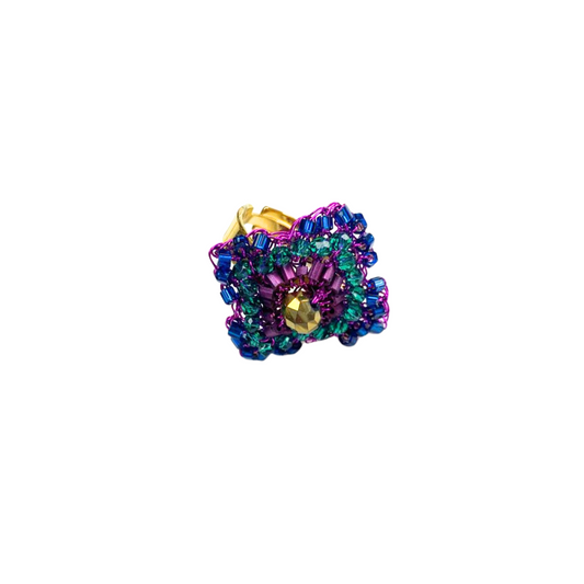 Anel de Crochê Puzzle Roxo Sale