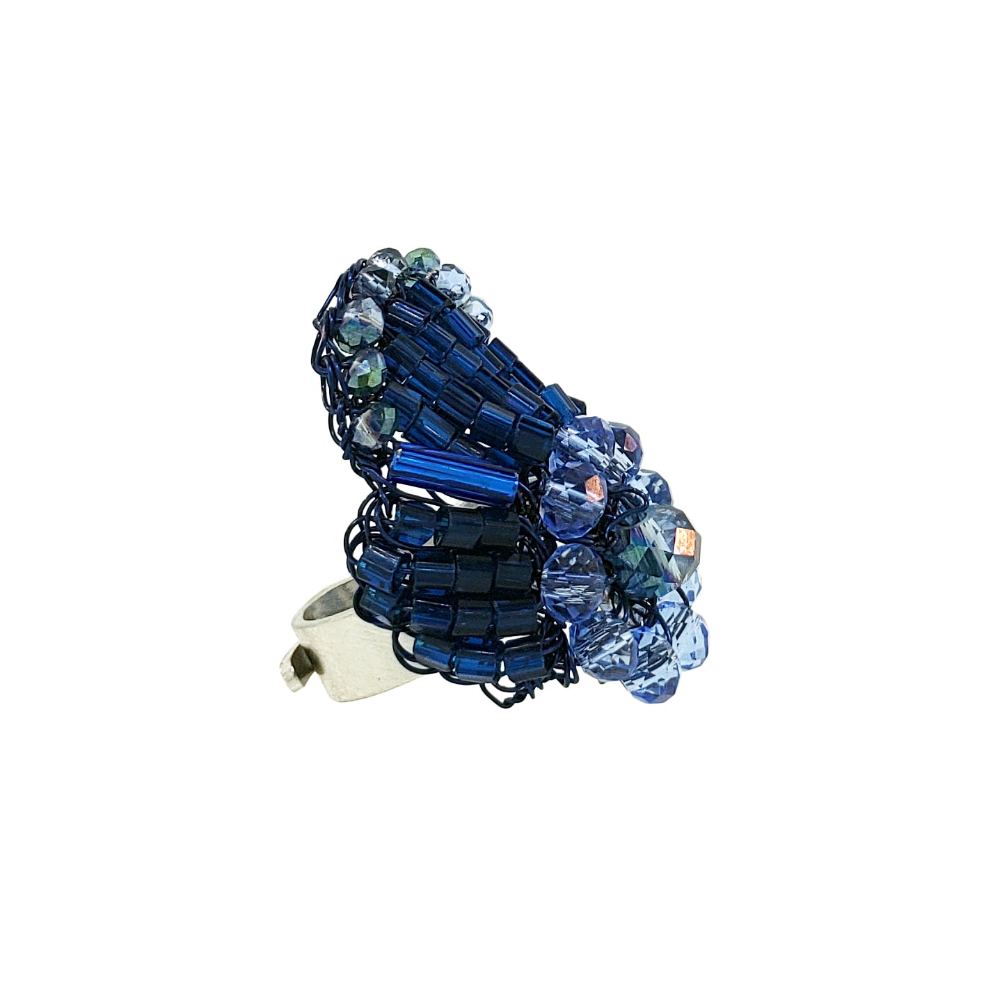 Anel de Crochê Chess Azul Roll & Sparkle