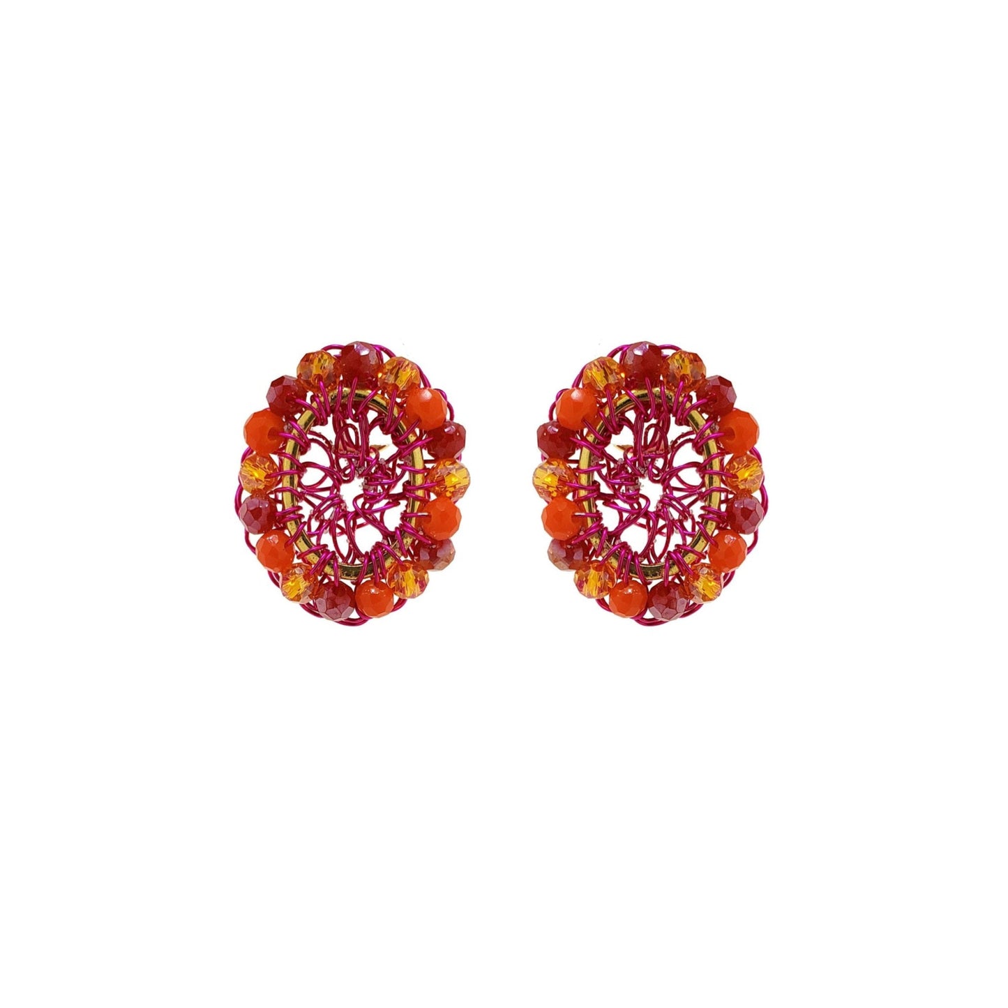 Brinco de Crochê Minerva Mini Posts Aurora Rosa Sale