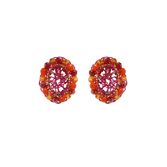 Brinco de Crochê Minerva Mini Posts Aurora Rosa Sale