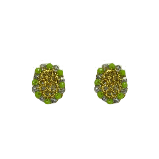 Brinco Minerva Mini Posts Verde Mesclado Sale