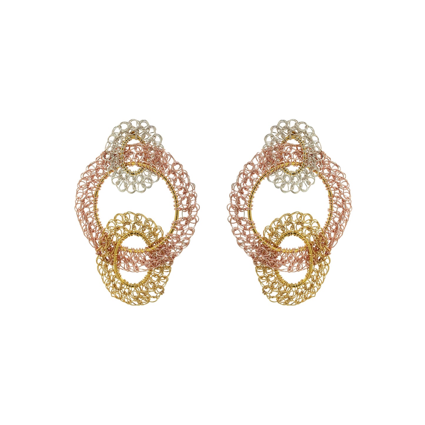 Brinco de Crochê Artemis Round Chronos Legacy Trio Gold