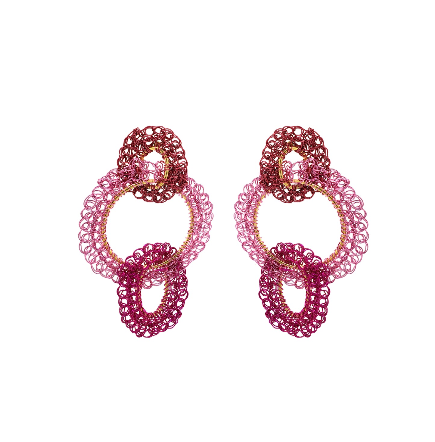 Brinco de Crochê Artemis Round Rosa Sale
