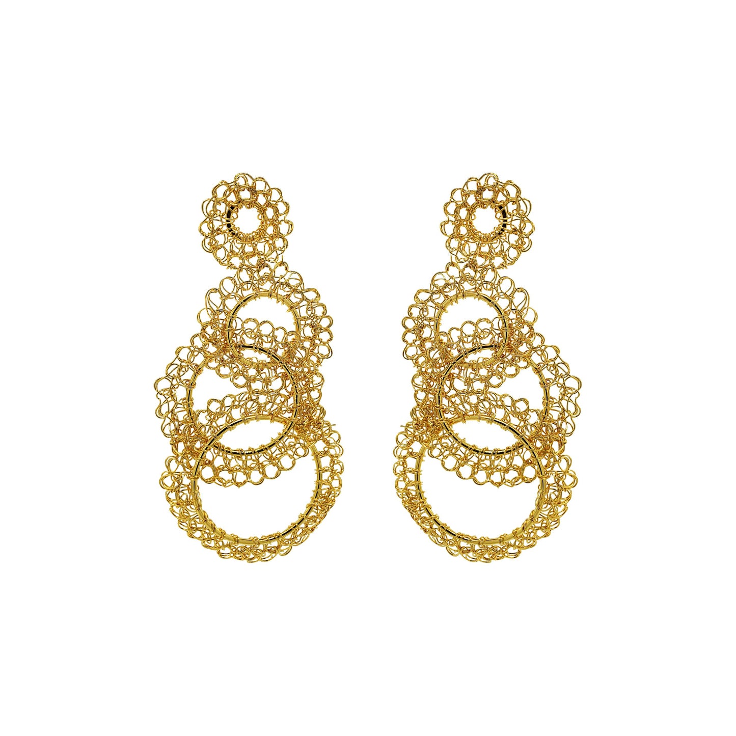 Brinco de Crochê Artemis Trio Chronos Legacy Dourado