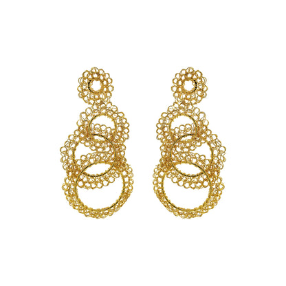 Brinco de Crochê Artemis Trio Chronos Legacy Dourado