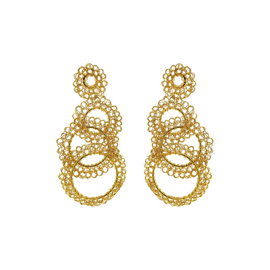 Brinco de Crochê Artemis Trio Chronos Legacy Dourado