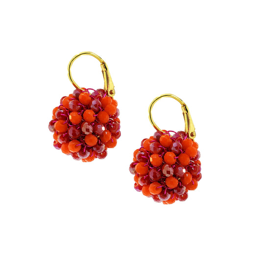 Brinco de Crochê Gaia Hoops Aurora Rosa