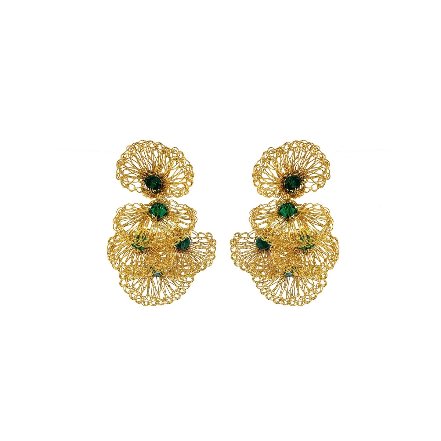 Brinco de Crochê Shells Mini Verde