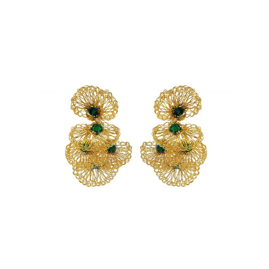 Brinco de Crochê Shells Mini Verde