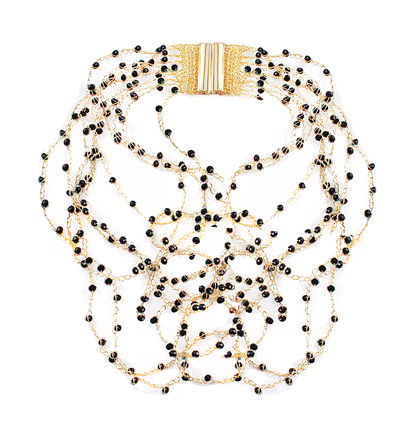 Colar de Crochê Max Ponto de Luz Preto