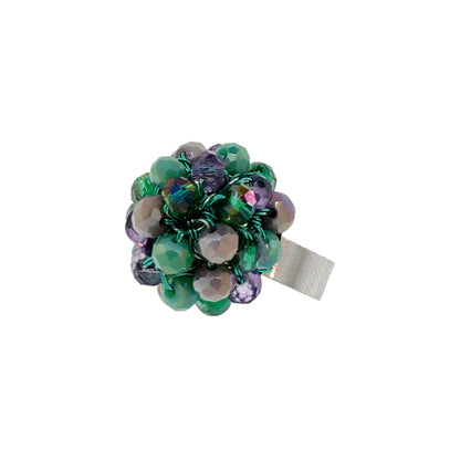 Anel Molly Lilás e Verde Aurora