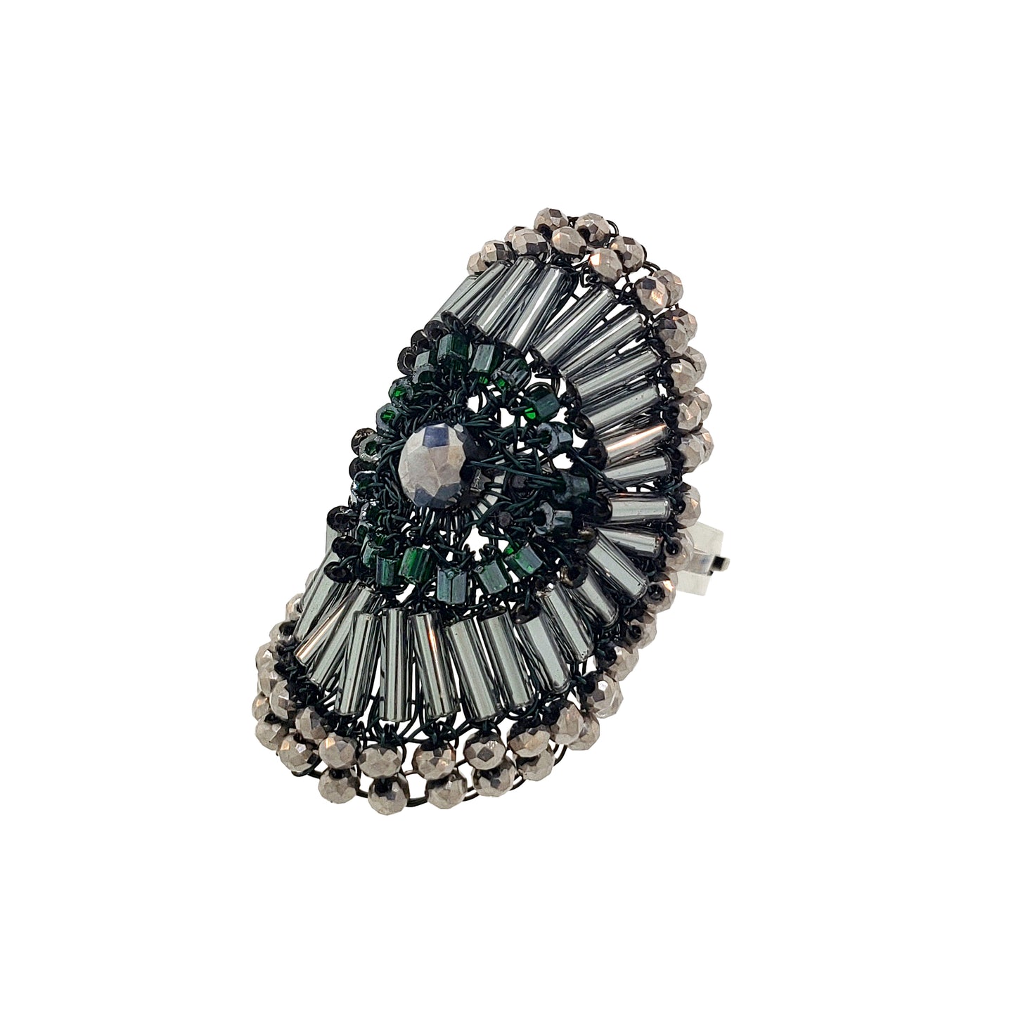 Anel de Crochê Verde Sale