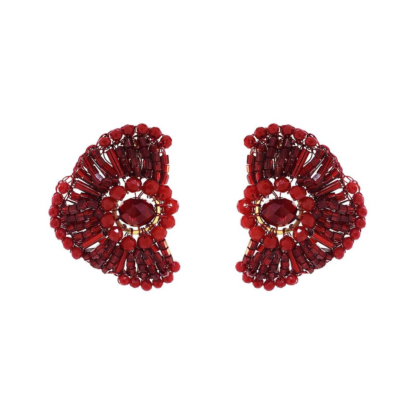 Brinco de Crochê Chess Mid Vermelho Roll & Sparkle