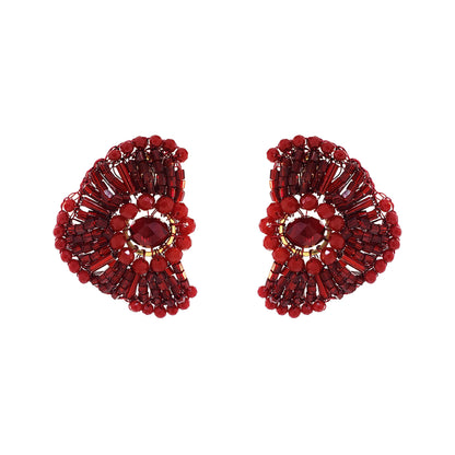 Brinco de Crochê Chess Mid Vermelho Roll & Sparkle