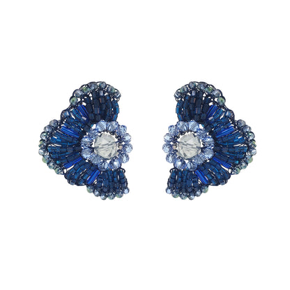 Brinco de Crochê Chess Mid Azul Roll & Sparkle