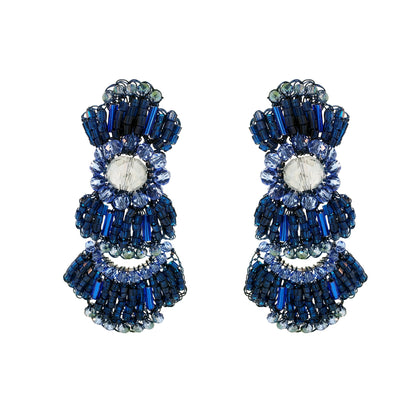 Brinco de Crochê Chess Queen Azul Roll & Sparkle