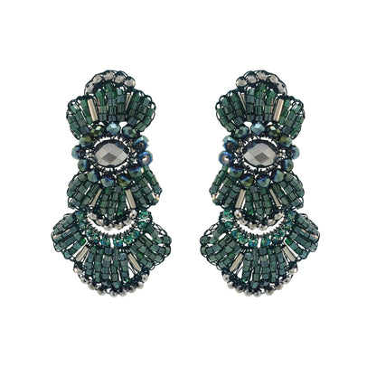 Brinco de Crochê Chess Queen Verde Roll & Sparkle