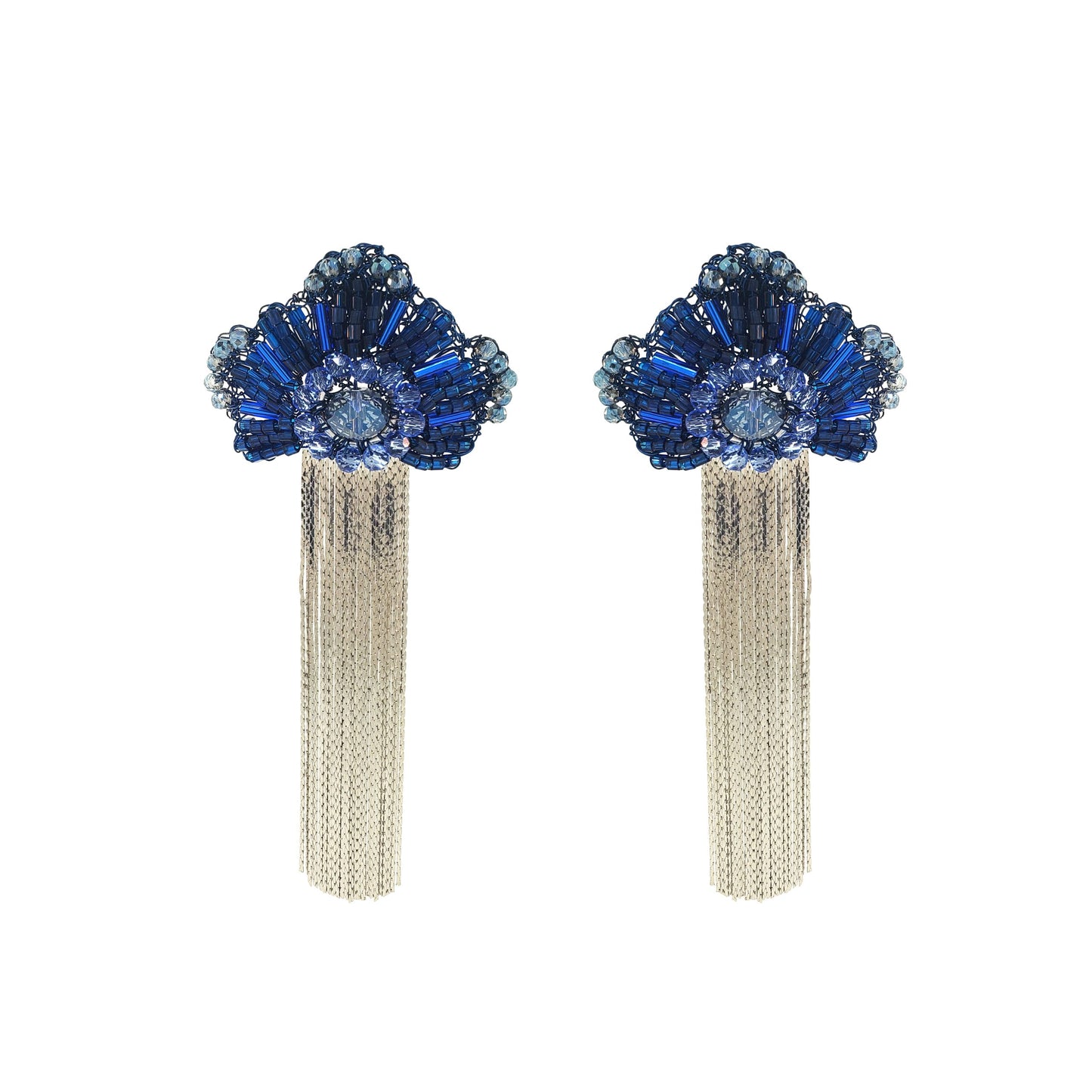Brinco de Crochê Chess Mid Maxi Azul Roll & Sparkle