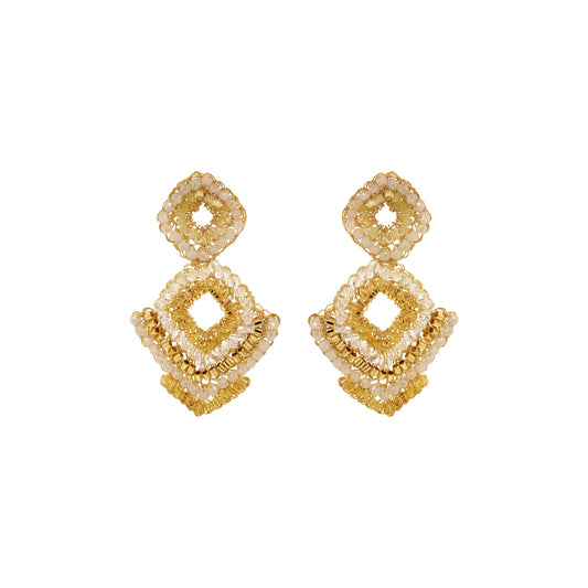 Brinco de Crochê Puzzle Dangle Dourado Roll & Sparkle Sale