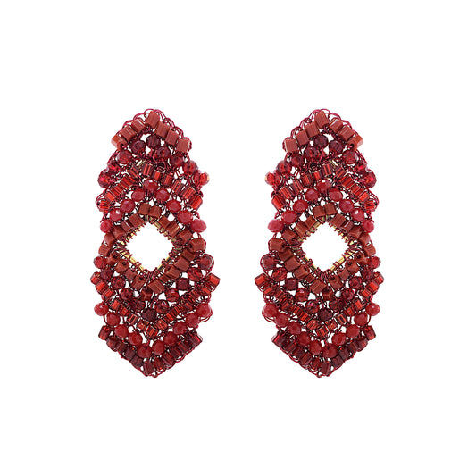 Brinco de Crochê Puzzle Vermelho Roll & Sparkle