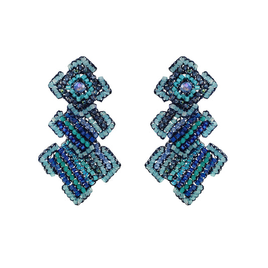 Brinco de Crochê Puzzle Trio Azul Roll & Sparkle Sale