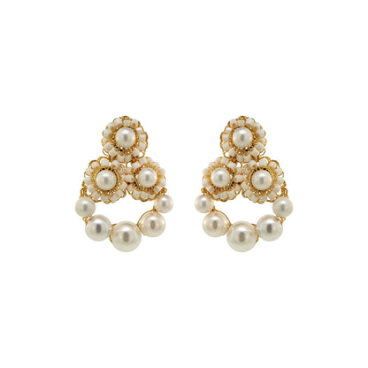 Brinco de Crochê Royal Flush Wild Cards Pérola