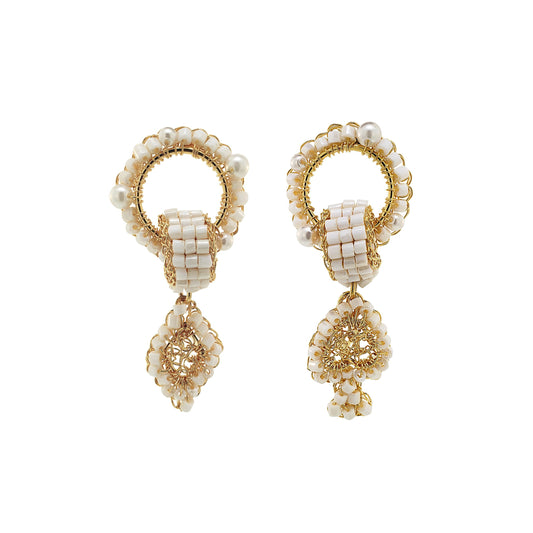 Brinco de Crochê Wild Card Wild Cards Pérola