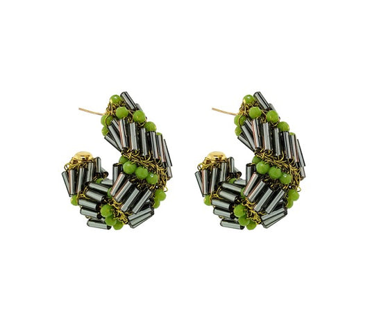 Brinco Helix Mini Hoop Verde