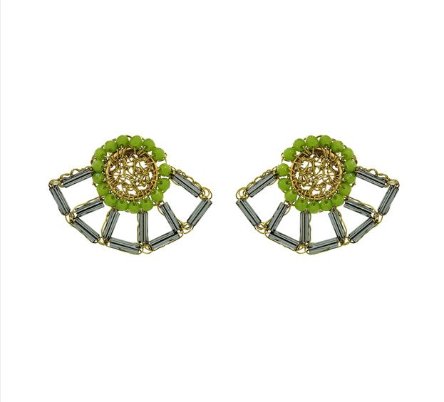 Brinco de Crochê Themis Post Legacy Verde Sale