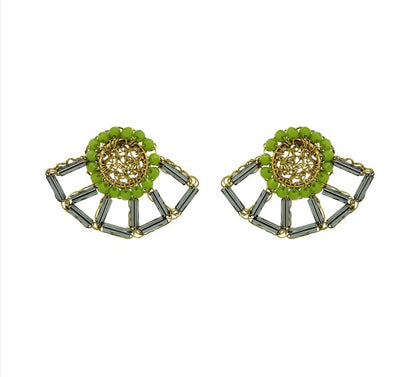 Brinco de Crochê Themis Post Legacy Verde Sale