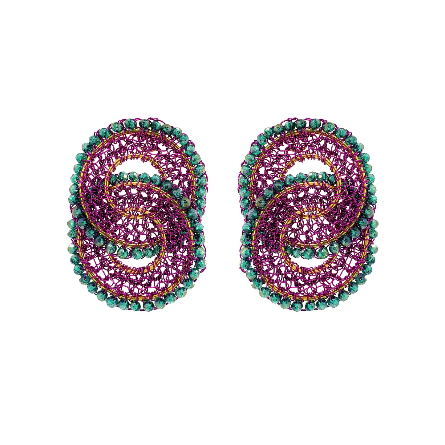 Brinco de Crochê Minerva Roxo Sale