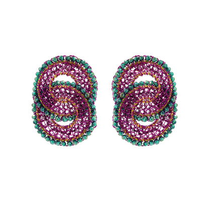 Brinco de Crochê Minerva Roxo Sale