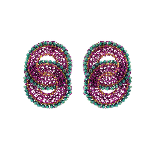 Brinco de Crochê Minerva Roxo Sale