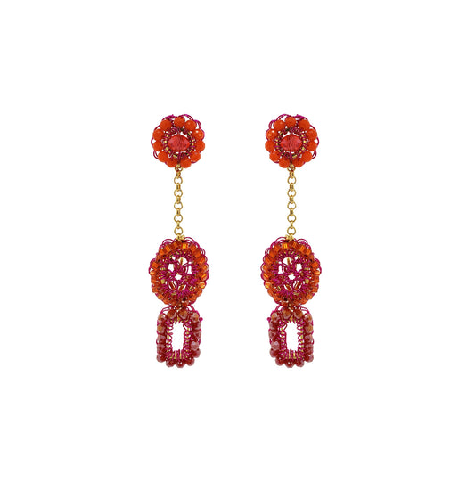 Brinco de Crochê Tyche Mini Aurora Rosa