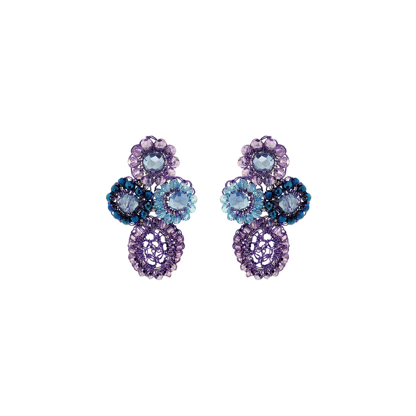 Brinco de Crochê Tyche Mini Aurora Lilás