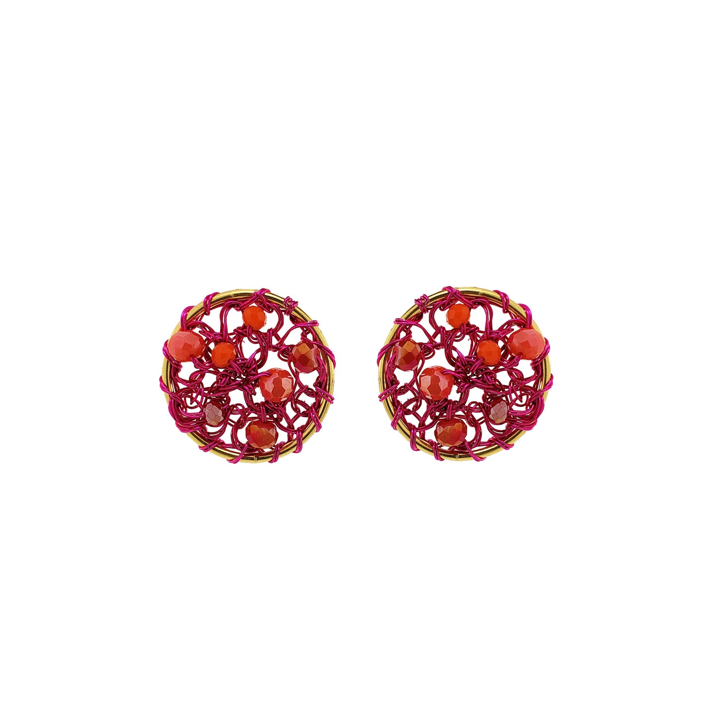 Brinco de Crochê Moira Mini Posts Rosa Aurora Sale