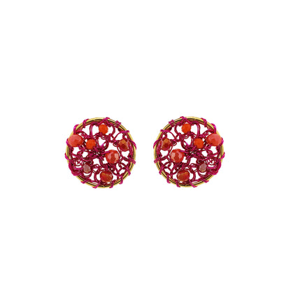 Brinco de Crochê Moira Mini Posts Rosa Aurora Sale