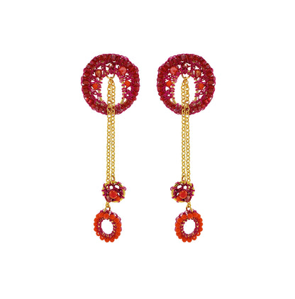 Brinco de Crochê Moira Dangle Aurora Rosa Sale