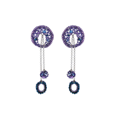 Brinco Moira Dangle Aurora Lilás