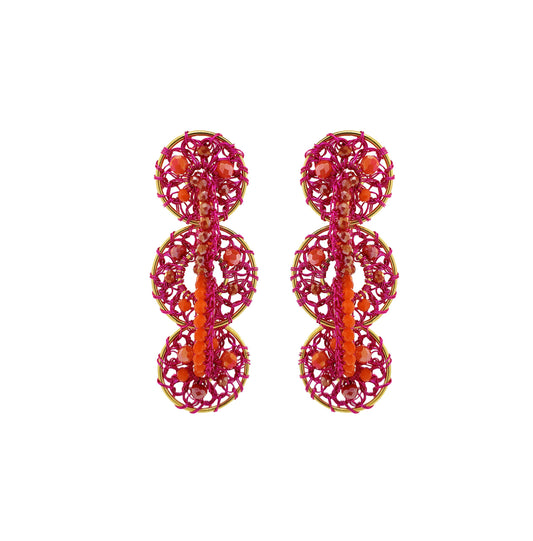 Brinco de Crochê Moira Cascade Aurora Rosa Sale